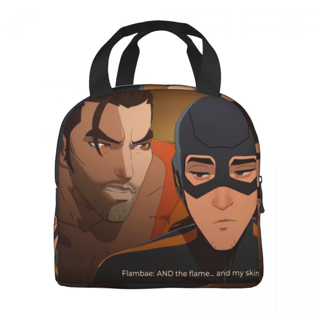 Dispatch Game Invisigal Robert Robertson Insulated Lunch Bags Food Container Bags Portable Thermal Cooler Bento Box For Work