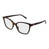 Gucci Óculos de grau [Graus disponíveis] Logotipo da marca 002 (armação tartaruga/lente transparente) 54-16-140 saco de pó + estojo para óculos (cor aleatória)