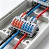 Mountable Wire Terminal Block for Lighting Circuits, Quick Flip Wiring, Insulated Shell, 32A 600V for Service Use