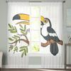 Cartoon Vögel für Kinder Transparenter Vorhang für Wohnzimmer Moderne Voile Tüll Fenstervorhänge für Schlafzimmer Küche Drapierungen