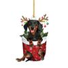 Craft Christmas Dachshund Ornaments Dog Decor Hanging Ornaments  Home Winter Party