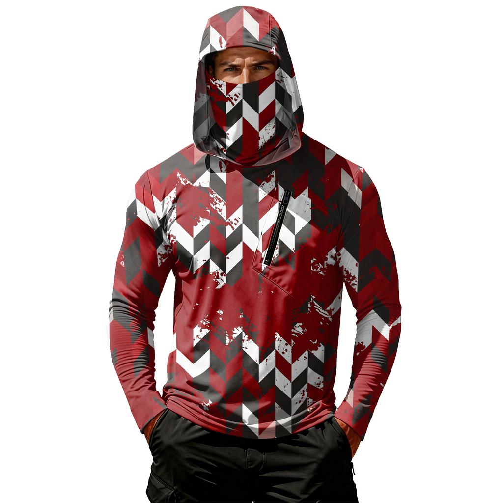 Men's Casual Hooded Long Sleeve Sunscreen Top