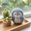 Stuffed Animal Toy Penguin Plush with Ball Chain, Cartoon Keychain Fluffy Backpack Charms Pendant, Doll for Bag Charm Portable Accessory