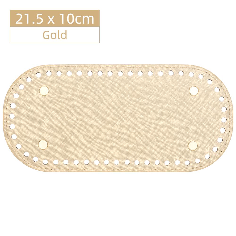 1pc DIY Leather Oval & Circle Bottom Base Material for DIY Weaving Yarn Thread Handbag, Handicraft Crochet & Knitting Accessory