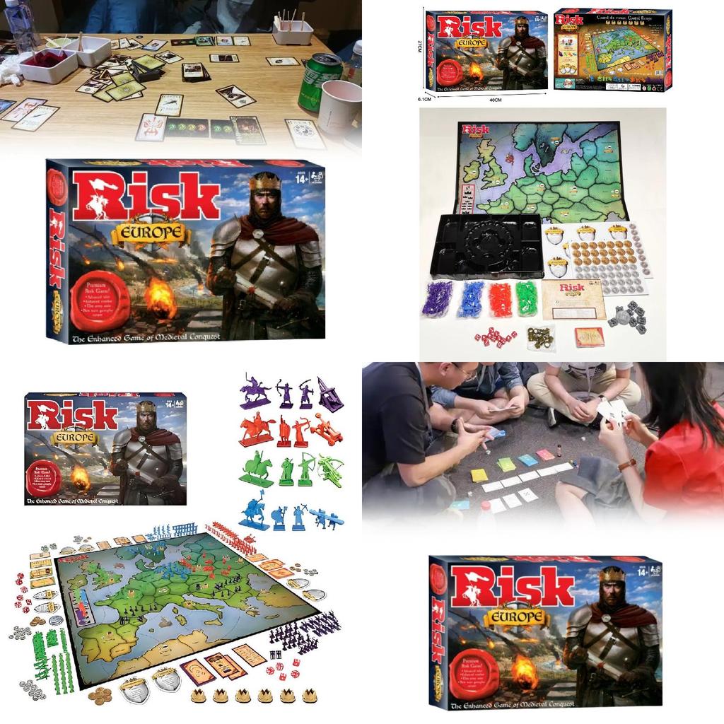 Risk Europe Card Game With Colorful Packaging For Social Gatherings And Casual Play