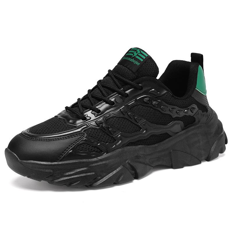 New Breathable Mesh Shoes Men's Korean Version Trendy Versatile Thick Soled Sports Shoes