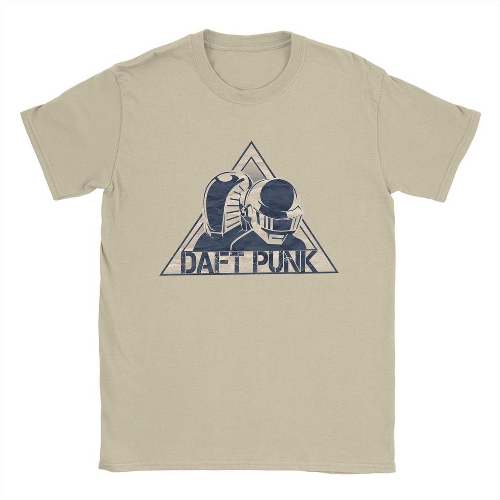 Daft Punk T-Shirts for Men Hipster Pure Cotton Tee Shirt Crewneck Short Sleeve T Shirt Gift Idea Clothes