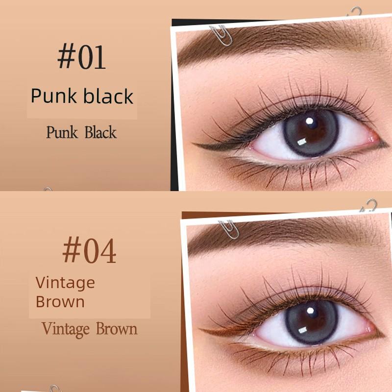 Double-Ended Gel Eyeliner Pen with Blade Brush, Smudge-Proof, Waterproof, Long-Lasting, for Beginners, Ultra-Fine Eyeliner Pen