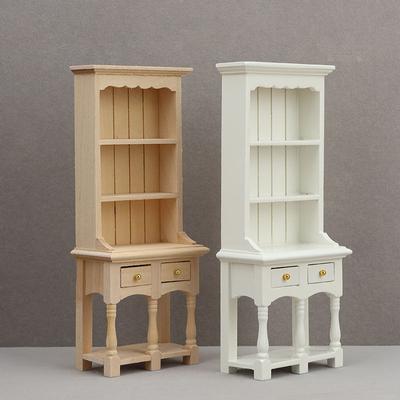 1:12 Dollhouse Miniature Bookcase Cabinet Model Doll Home Display Cabinets Storage Racks Mini Furniture Decor Toy