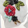 Ethnic Style Hand-Sewn Mesh Yarn Beads Crystal Flowers Hand-Embroidered Applique Clothing Accessories Decorative Cloth Stickers Accessories