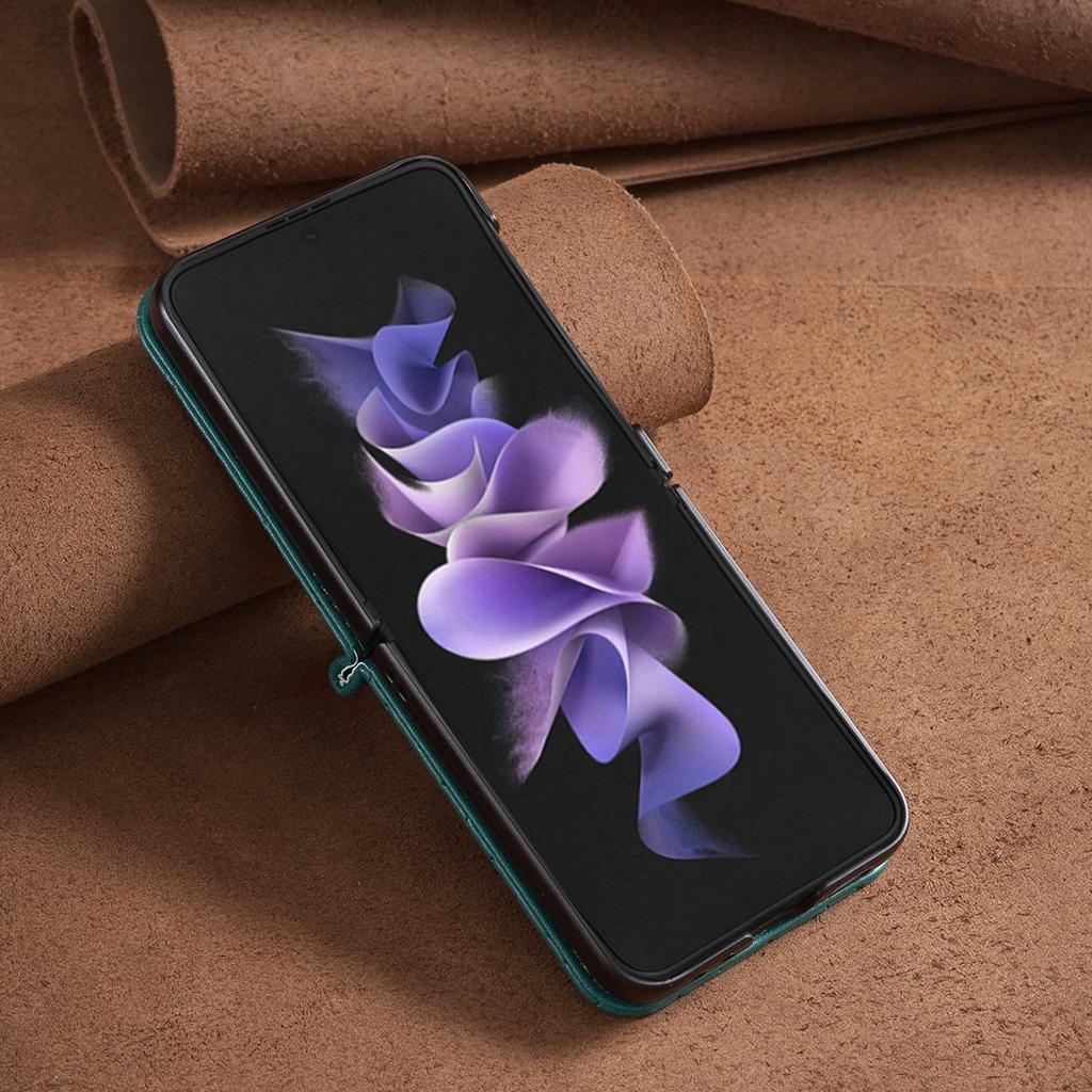 For Samsung Galaxy Z Flip7 5G Case BINFEN COLOR Rhombus PU Leather Folding Phone Cover