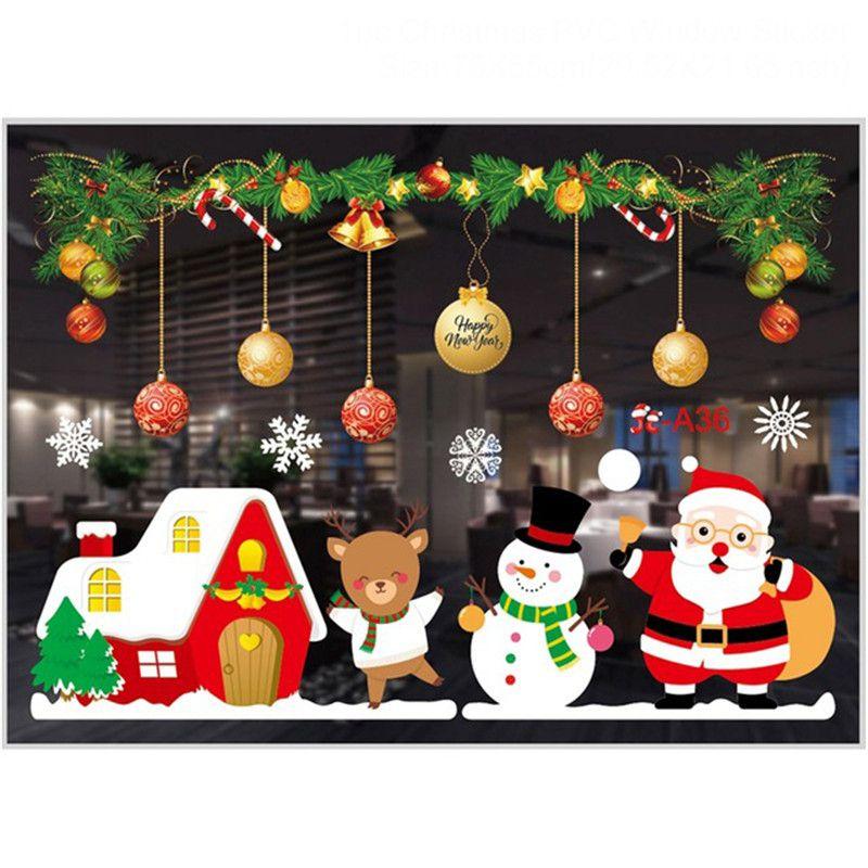 Christmas Wall Merry Stickers Window Glass Decals Home Room Xmas New Year Decor