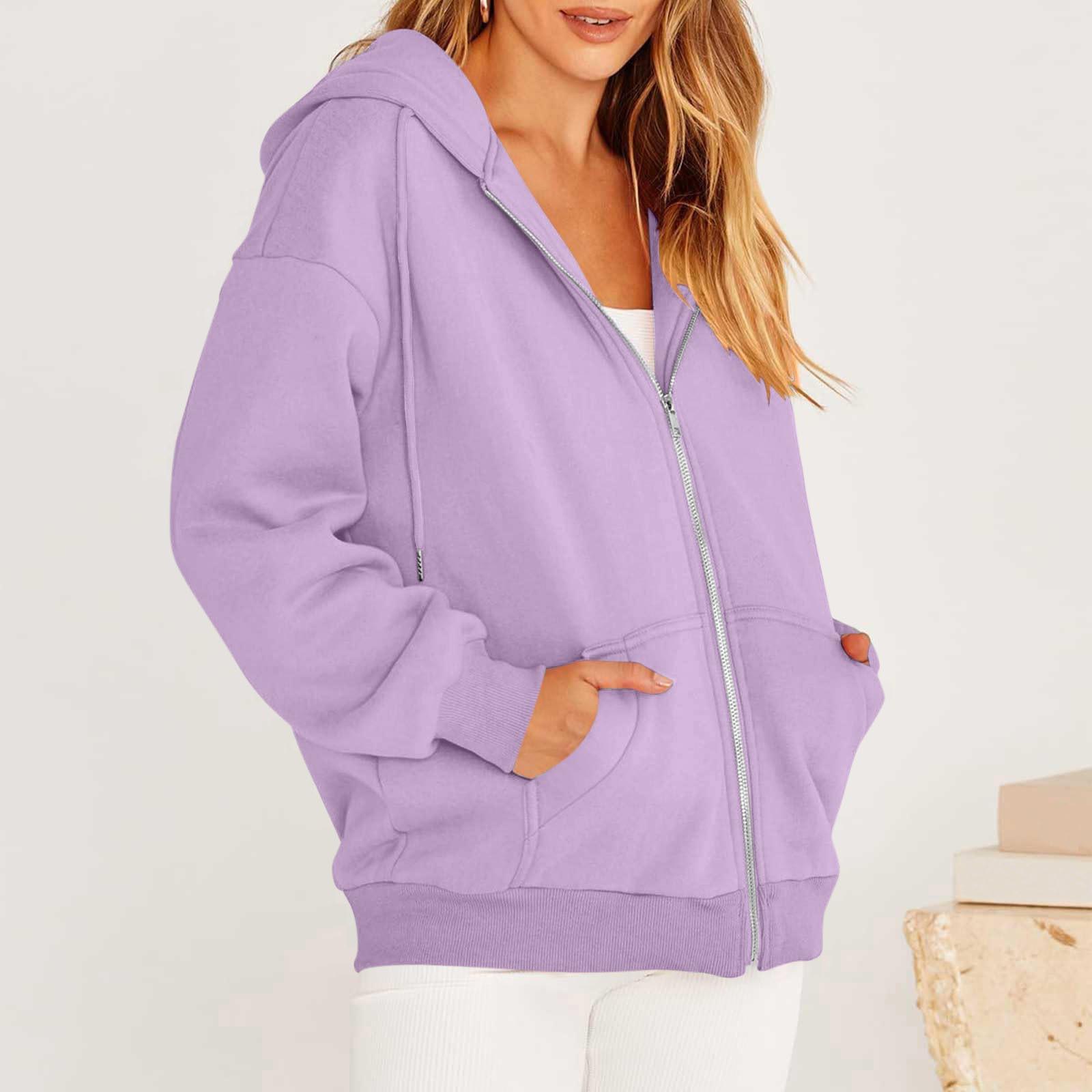 Женская повседневная модная однотонная толстовка с капюшоном и молнией с длинными — фото 11