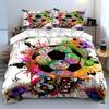 Soccer balls and splashes. Bedding sets Duvet cover sets Duvet covers Pillowcases(1 * Duvet Cover 2 * Pillowcases, without duvet insert)