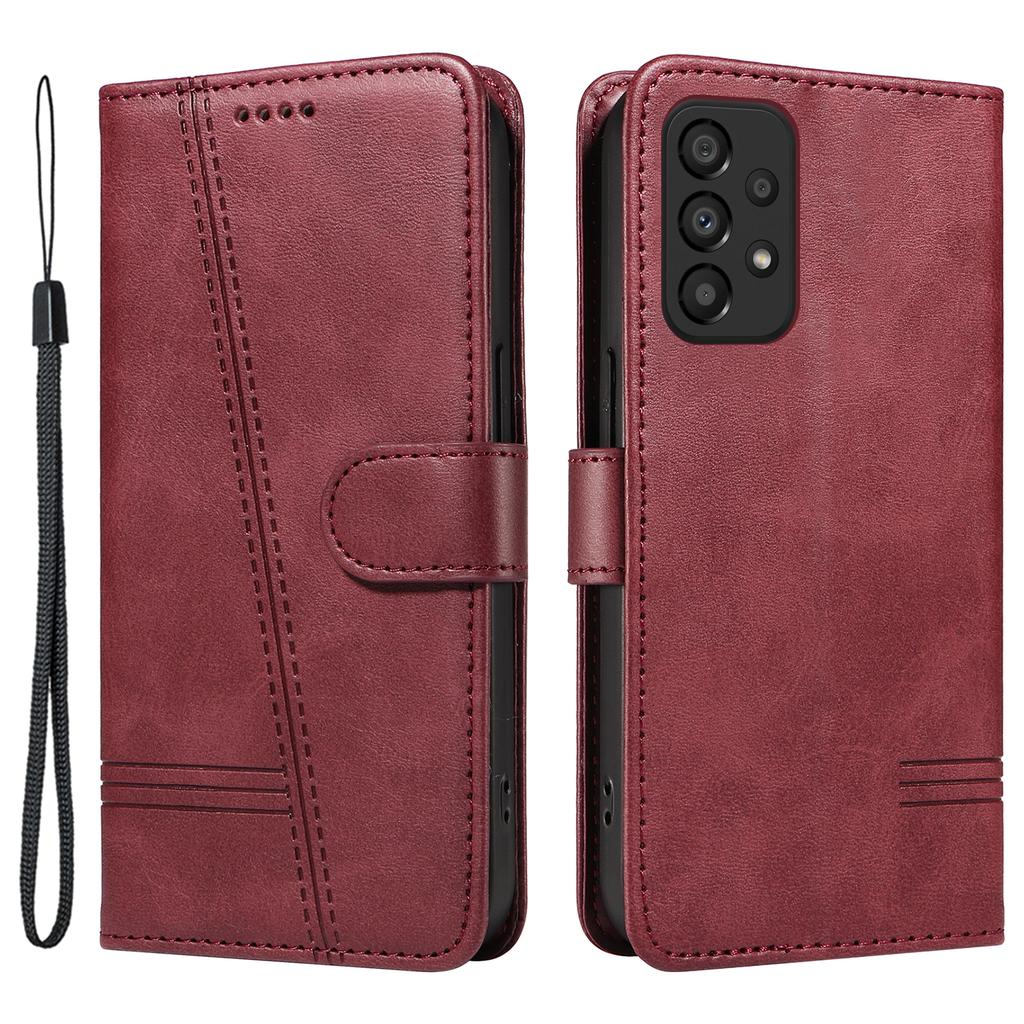 For Samsung Galaxy A53 5G Wallet Case T-Shaped Lines Leather Phone Cover