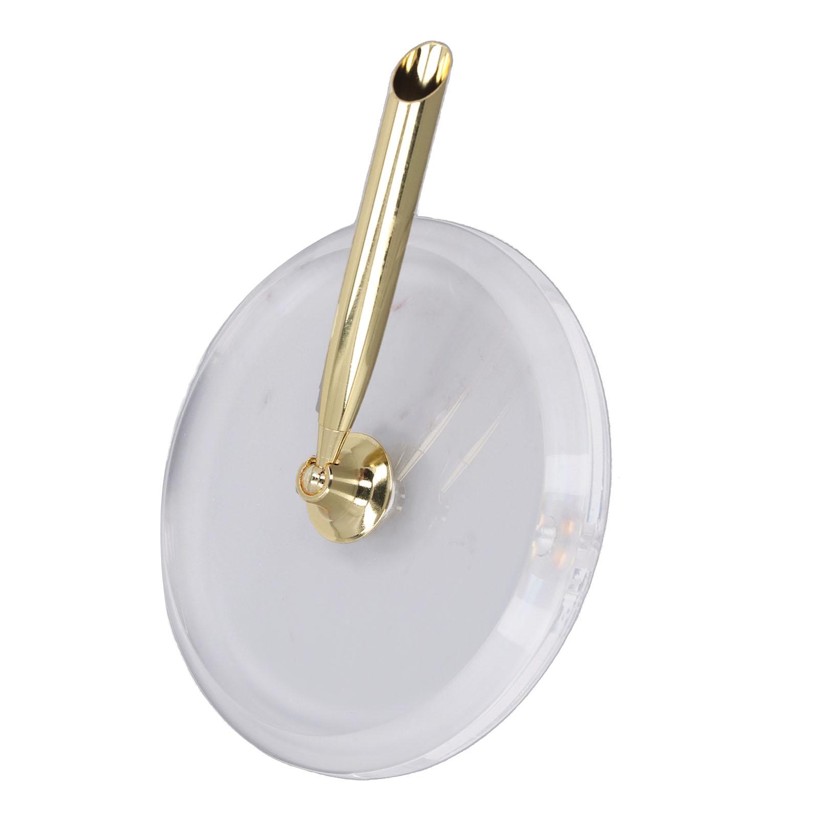 

Pen Stand Acrylic Metal Classic Style Compact Design Insertion Pen Stand Desktop for Business