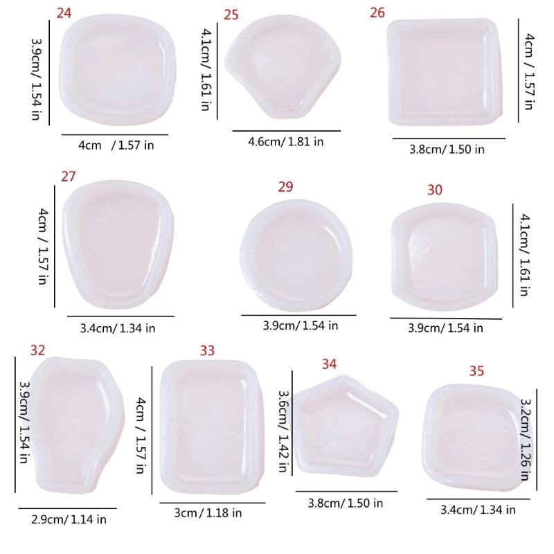 Food Grade Silicone Mold Resin Crafts Moulds Geometric Shapes Jewelry Making Art Supplies Silicone Texture for Crafting