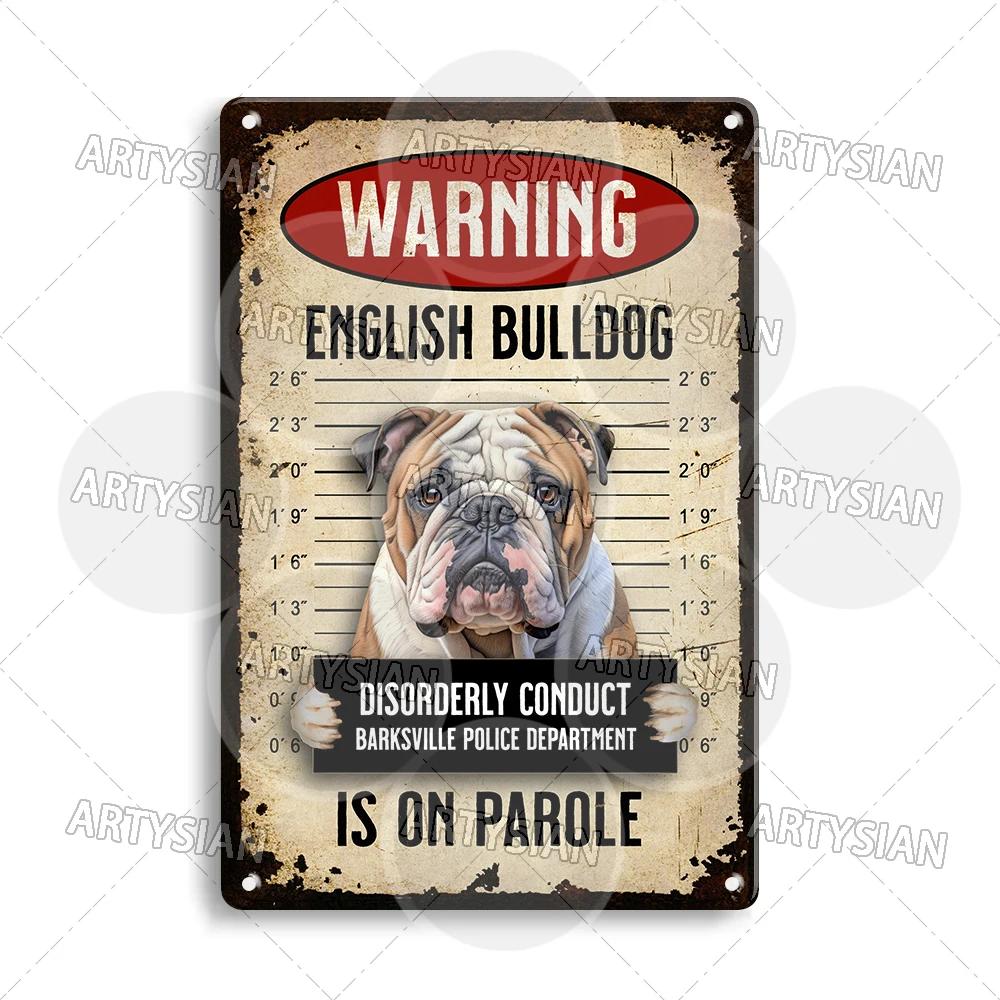 Beware Of Dog Warning Metal Sign German Shorthaired Pointer Aussie Dachshund Labrador Doxie Bulldog Dobermann Pyrenees Shiba Pug