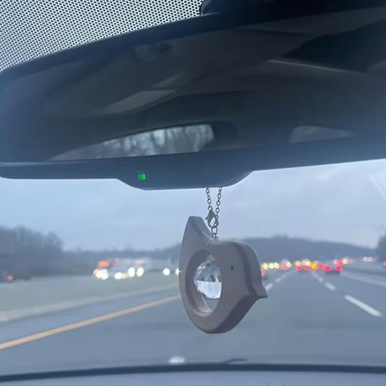 Wooden Bird Suncatcher Hanging Decoration Indoor Outdoor Garden Rainbow Maker Bird Ornament with Faux Crystal Ball