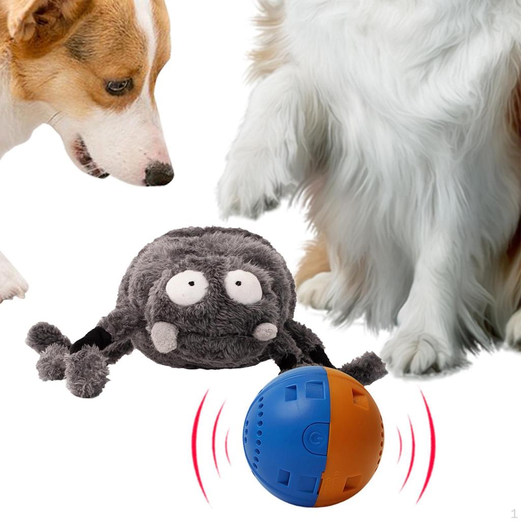 Bouncing Interactive Dog Toy Ball Squeaky Pet Plush for Small Large