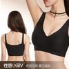 Traceless wear on both sides, soft support, generous collar, casual small deep V low neck, double jelly strip breathable bra