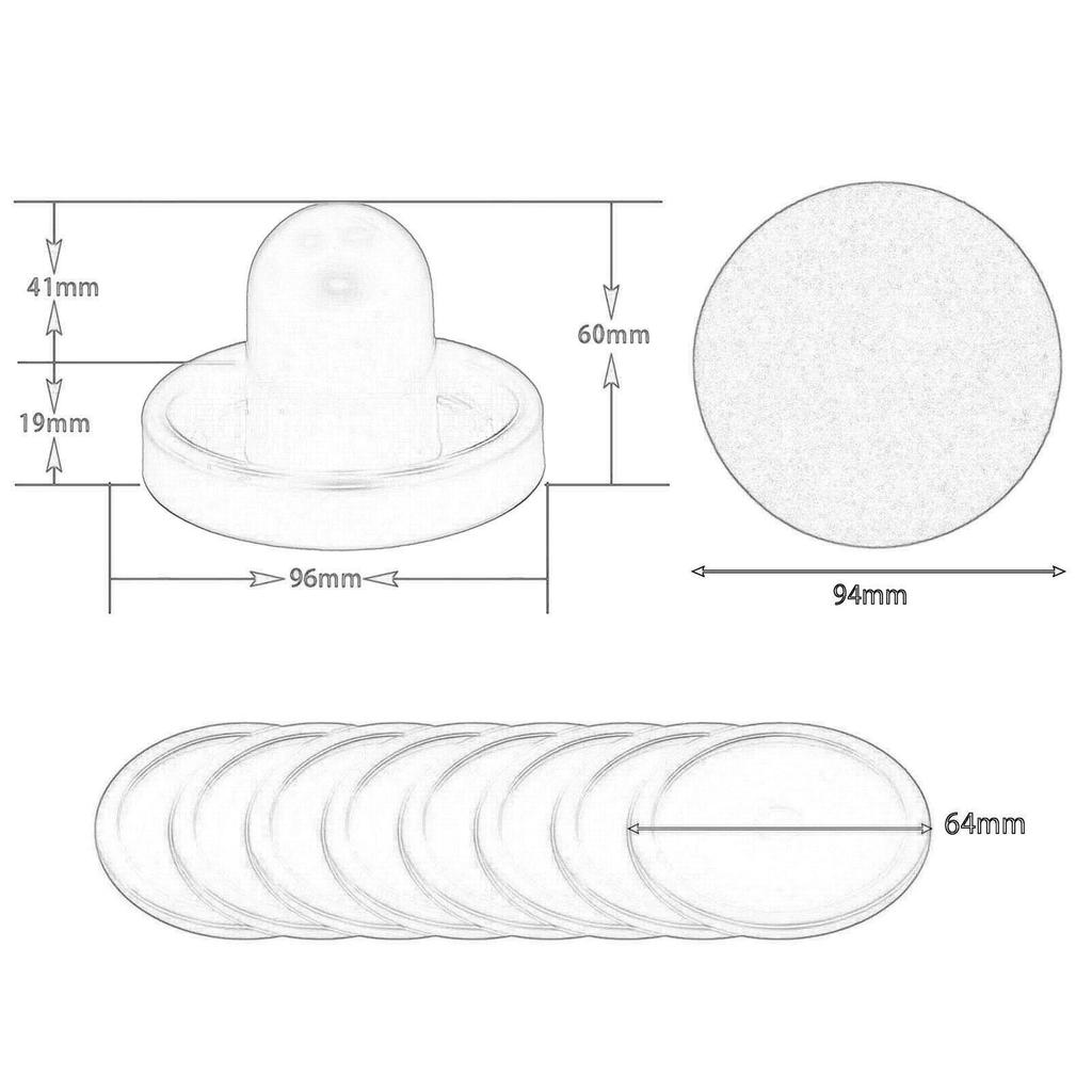 1 Set Mini-Air-Hockey-Drücker und Air-Hockey-Pucks, Slider-Drücker-Torhüter-Air-Hockey-Paddel für die Ausrüstung von Air-Hockey-Tischen