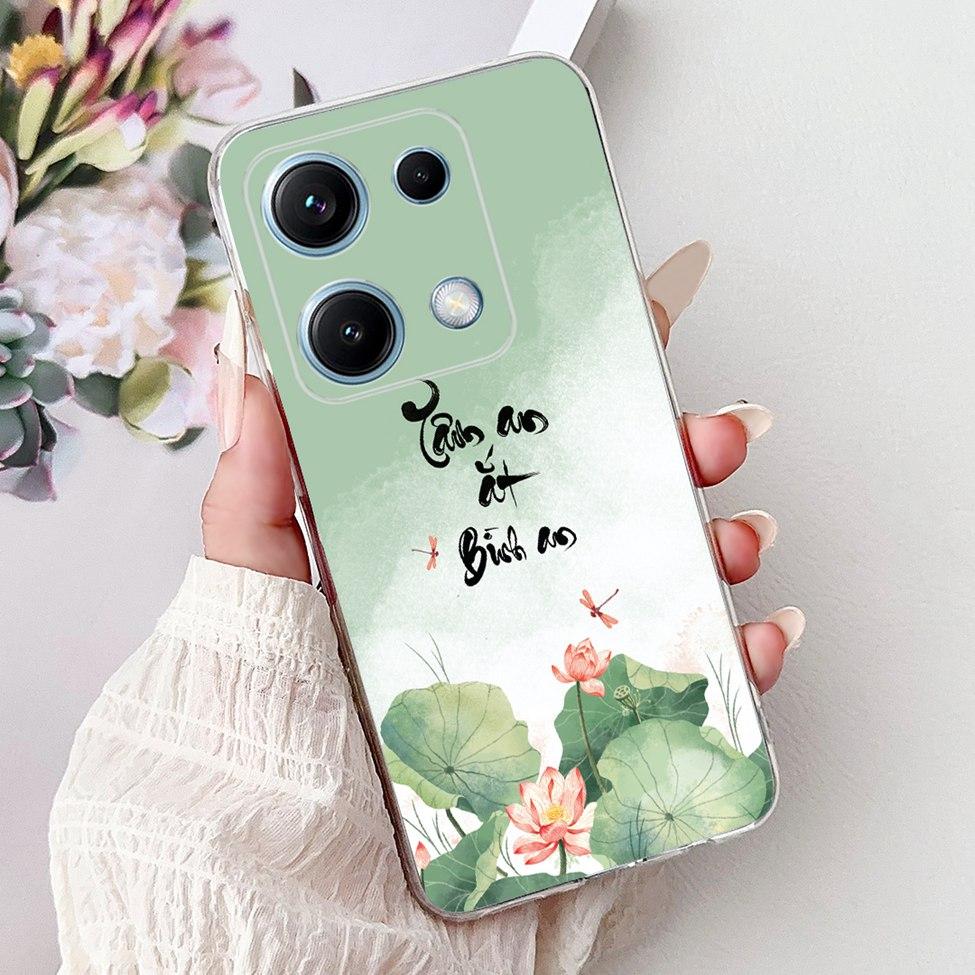 Clear For Redmi Note 14S 4G Case Cover Luxury Butterfly Love Fashion Flowers Cool Lion Cute Painted Soft Casing