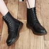 High Top Ascal Martin Boots Women's Classic Soft Leather Short Boots Men's and Women's Leather Boots Round Head Trend