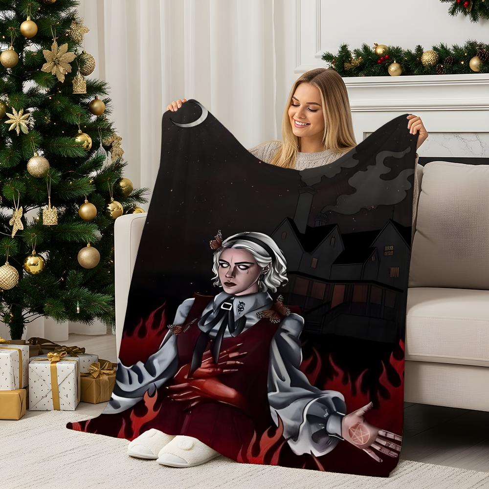 Chilling Adventures of Sabrina Throw Flannel Blanket Perfect for Sofa Office Bed Travel Sleep Read Relax Camping four season use