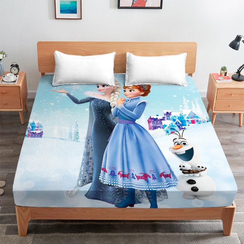 Elsa Princess Children's Bed Cover for Student Dorm Mattress
