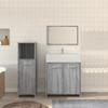 Vidaxl 3-Piece Bathroom Furniture Set, Sonoma Oak Grey