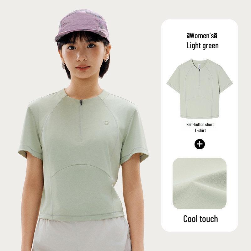 

Tantuo Women s Quick-Dry Cooling Yoga Top: Breathable, Moisture-Wicking, Short Sleeve with Sun Protection S