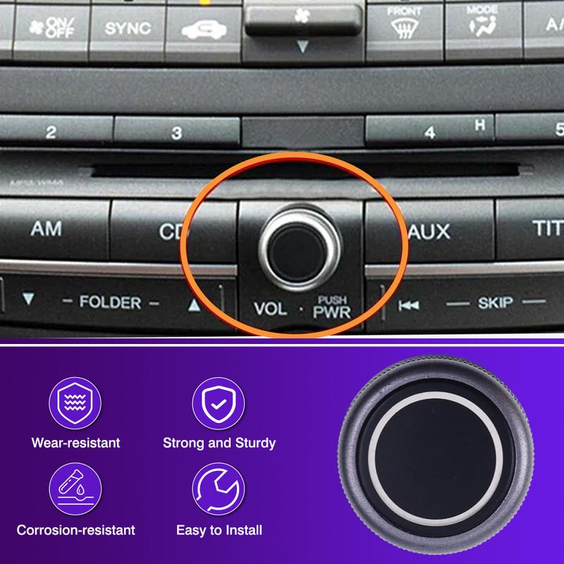 Center Console Audio Volume Knob Cover for Honda Accord 2008-2013 Crosstour 2011-2016 39103-TA0-A31 39103TA0A31