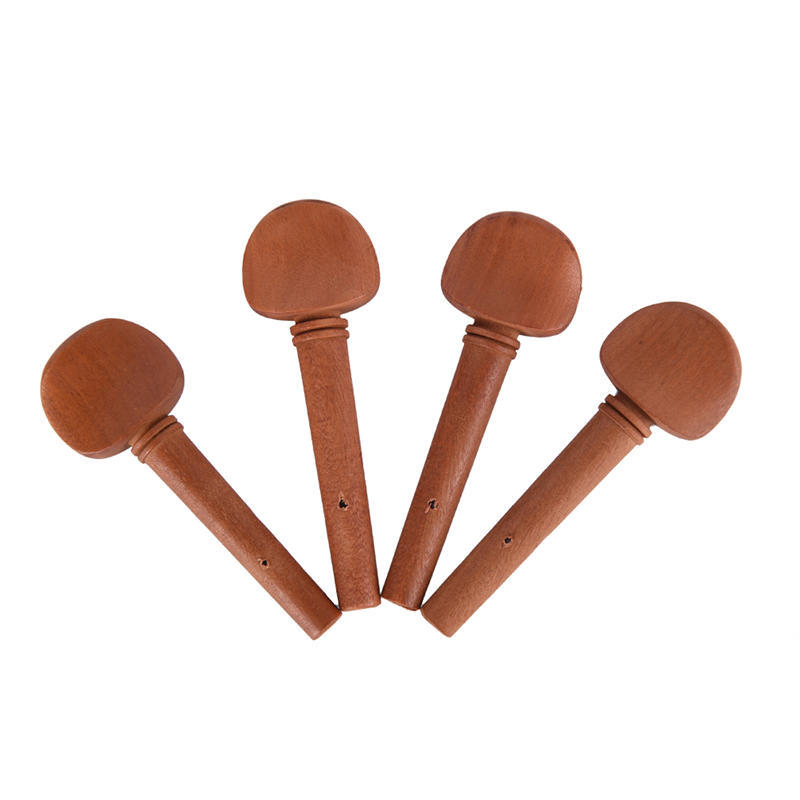 4/4 Size Jujube Wood Violin Fiddle Tuning Pegs Endpin Set Replacement