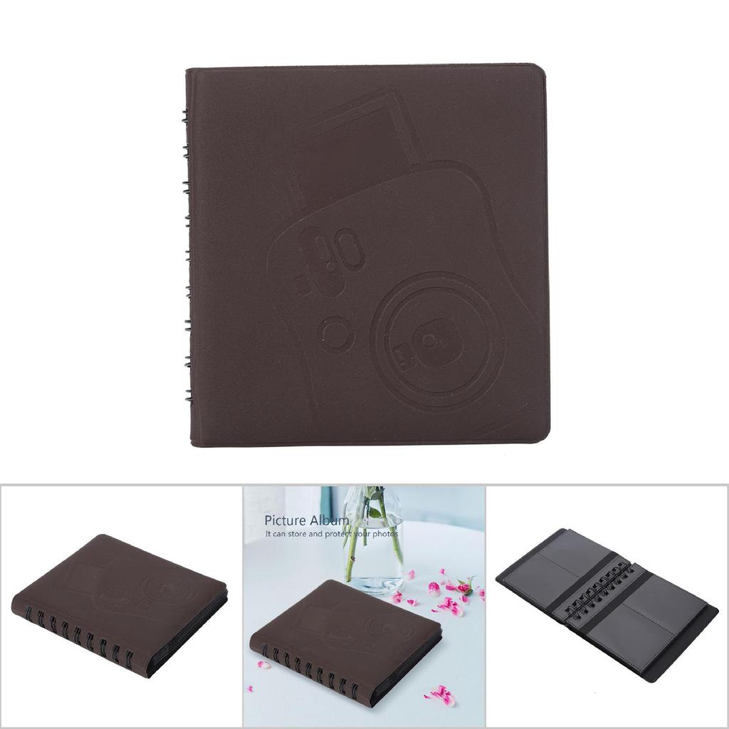 68 Pockets Instant Photo Album Picture Case Storage for Fujifilm Instax Mini Film 7s 8(Brown)