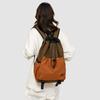 Colour Tone Double Spacious Adjustable Drawstring Oxford Backpack Breathable