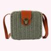 Women Crossbody Bags Fashion Woven Hand-woven Bag Casual Holiday Simple Handmade Adjustable Straps Small Square Bag