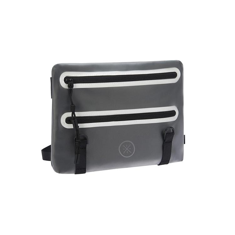 New LiNing Polyurethane And Polyester Blend Shoulder Bag Crossbody Bag Regular Unisex Black Gray Color ABDR618-1