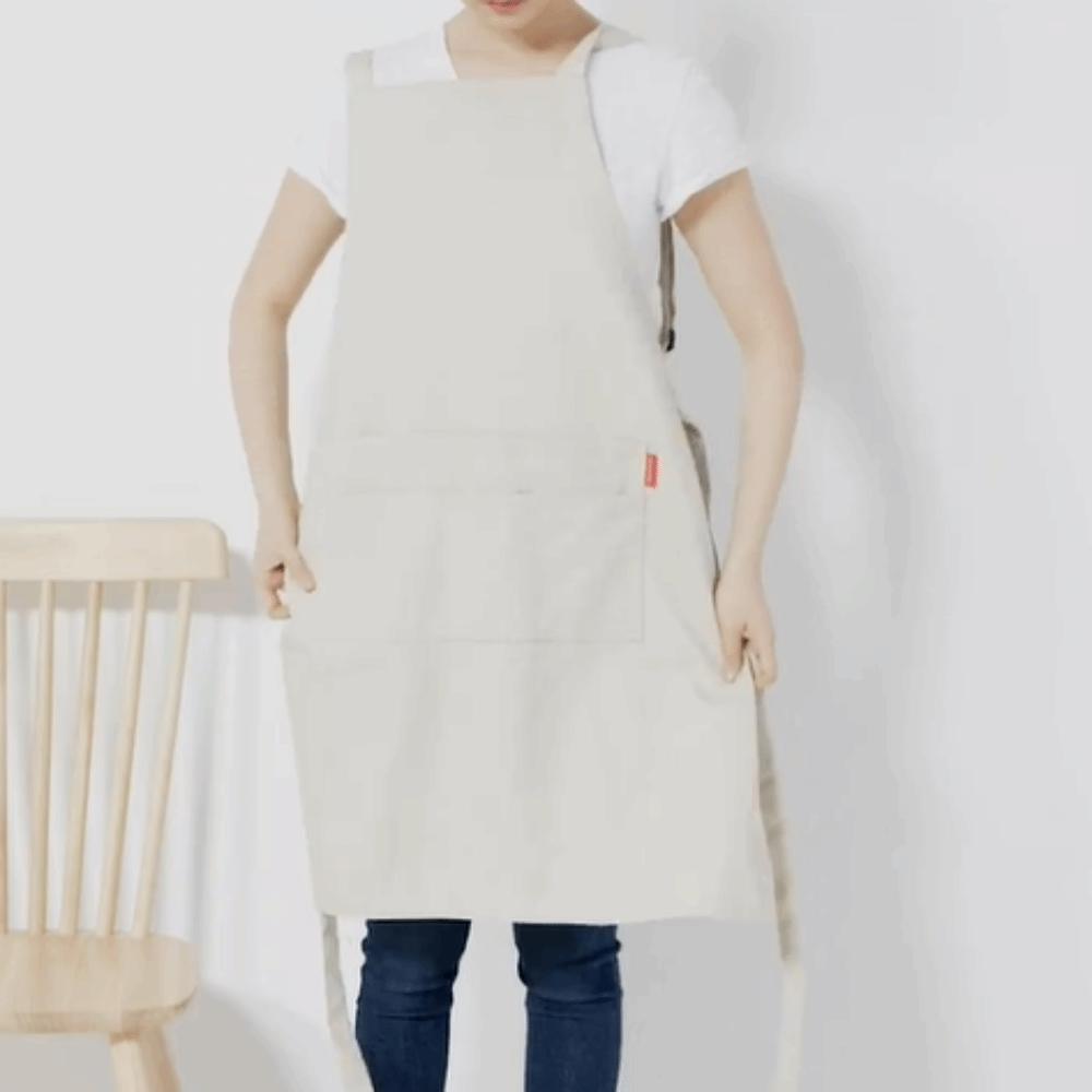 Cotton Household Waterproof Apron Hanging Neck Kitchen Apron Japanese-style Apron  Home