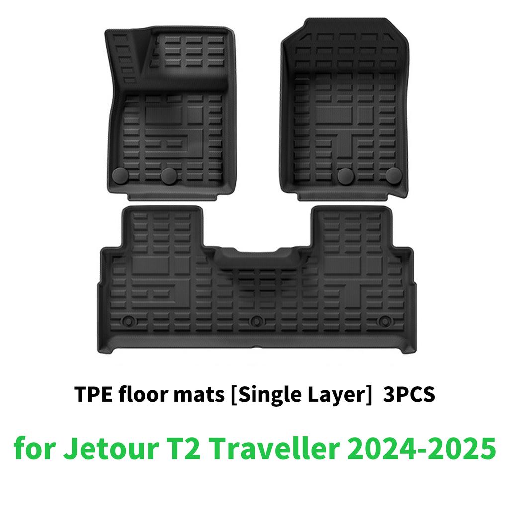 for Jetour T2 Traveller 2025 2025 Custom TPE floor Mats Full Set Eco-Friendly Waterproof All-Weather Floor Liners Accessories