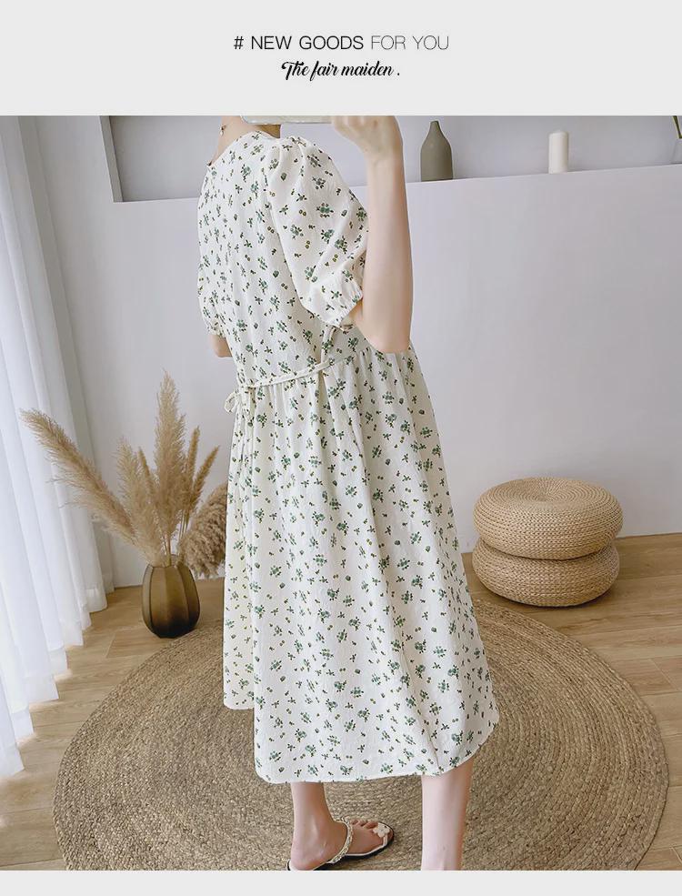 Rochie midi de vară, cu mâneci scurte, ocazională, care sfidează vârsta