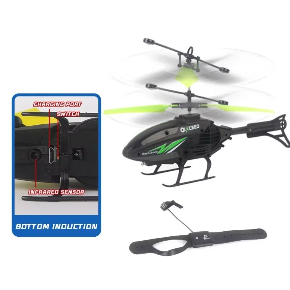 Watch Wrist Induction Helicopter Flying Helicopter Mini RC Plane  Children Gift