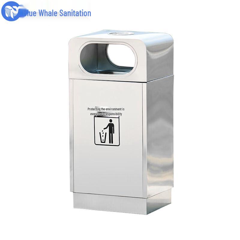 Blue Whale Stainless Steel Outdoor Recycling Bin