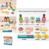 Wooden Simulation Milk Pasta Cheese Flavored Ice Cream Children Toys Set For Kids Kitchen Role Play