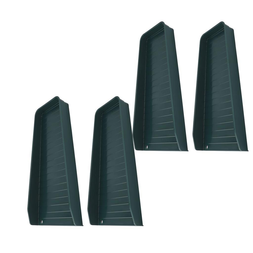 4PCS Downspout Splash Block Rain Gutter Downspout Extensions Fixable Downspout Extender with 8 Fixing Nails Protect House Foundation Green
