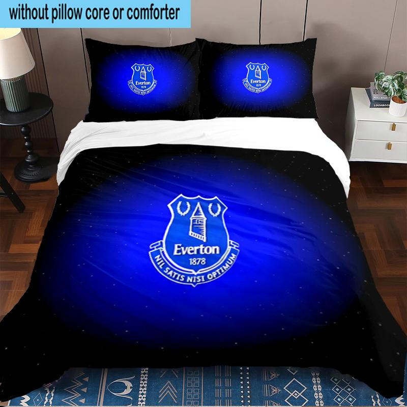 Fc Everton Crest Design 3PCS Bedding set,Ideal for1pc Duvet Cover And 2pcs Pillowcases Perfect for Christmas gift,Ideal for Bedroom, Dormitory