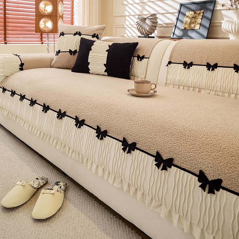 New French Light Luxury Sofa Cushion, Universal Non-slip In All Seasons, Advanced Seat Cushion, Sofa Cover Cover Cloth Towel
