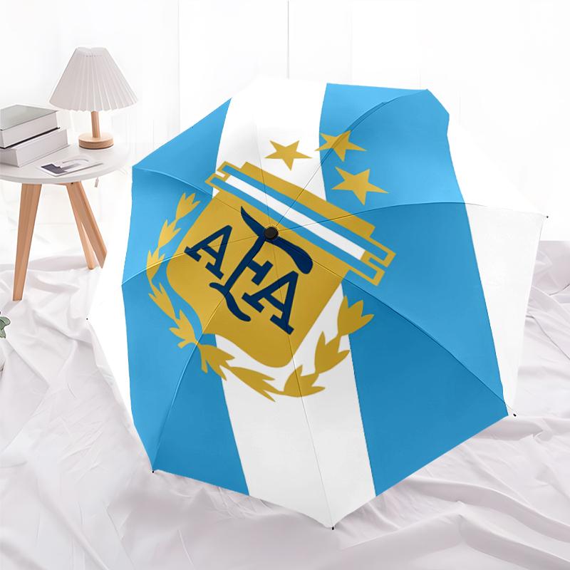 Printed Argentina Football Printed Folding Umbrella,Outdoor,Leisure,And Travel Umbrella,Durable Umbrella Fabric,Birthday And Holiday Gift