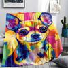 puppy vintage butterfly Print Flannel Blanket,High quality Comfortable for All Seasons,Home Decor,Warmth and Comfort,Perfect for Christmas Gifts