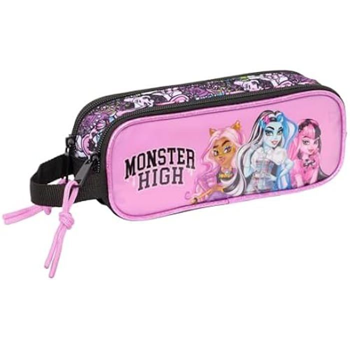 Trousse Double - SAFTA - Monster High - Multicolore - Confortable - Enfants Scolaires